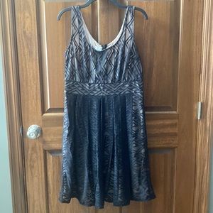 Dress, size 12, never worn with tags, nude with black overlay